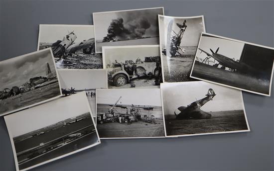 A quantity of WWII photos and postcards